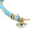 Brass European Bracelets BJEW-C080-02G-04-2