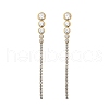 304 Stainless Steel Clear Cubic Zirconia Tassel Stud Earrings EJEW-Z094-01A-G-4