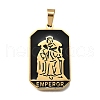 Tarot 304 Stainless Steel Enamel Pendants STAS-M119-09P-G-1