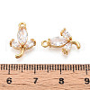 Brass Micro Pave Cubic Zirconia Pendants KK-N263-66G-3