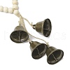 Natural Wood Beads Door Hanging HJEW-JM03356-4