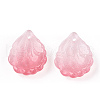 Baking Painted Transparent Glass Petal Beads DGLA-N004-21-2