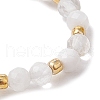 Natural Moonstone Beaded Stretch Rings RJEW-JR00867-08-4
