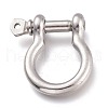 Tarnish Resistant 304 Stainless Steel D-Ring Anchor Shackle Clasps STAS-Z017-15P-01-3