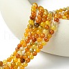 Dyed Natural Dragon Veins Agate Beads Strands G-C068-6mm-15-2