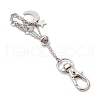Moon & Star Alloy Swivel Lobster Claw Clasps & Brass Cable Chains AJEW-JB01335-8