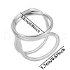 Geometric Stainless Steel Finger Rings MG2573-1-1