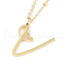 304 Stainless Steel Pendant Necklaces NJEW-H029-02G-V-1