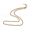Ion Plating(IP) 304 Stainless Steel Curb Chain Necklace for Men Women NJEW-K245-018C-1