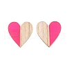 Resin & Wood Stud Earrings EJEW-N017-002A-4