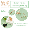 BENECREAT 1 Pair Sterling Silver Studs Earrings Findings STER-BC0002-68MG-4