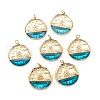 Brass Enamel Pendants KK-A155-12G-2