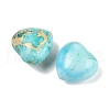 Mother's Day Gifts Dyed Natural Imperial Jasper Heart Palm Stone G-Q021-03-2