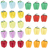 SUNNYCLUE 36Pcs 9 Colors Resin Imitation Vegetable Pendants RESI-SC0003-13-1