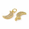 Brass Micro Pave Cubic Zirconia Pendants KK-E068-VF049-3