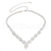 Alloy Rhinestone Necklaces & Stud Earring Sets for Women SJEW-U001-01P-02-4