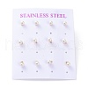 Plastic Imitation Pearl Stud Earrings STAS-D0001-03-G-B-3