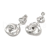 304 Stainless Steel Stud Earrings EJEW-K268-08P-2