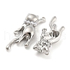 Alloy Connector Charms with ABS Plastic Imitation Pearl FIND-G062-08P-2