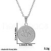 Stainless Steel Disc with Eye Pendant Necklaces for Women ME7460-1-1