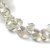 Half Rainbow Plated Electroplate Beads Strands EGLA-H104-09A-HR02-3