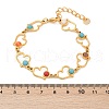 Bohemia Style 304 Stainless Steel Link Chain Bracelets for Women BJEW-M082-01G-04-3