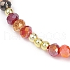 3Pcs 3 Colors Faceted Round Electroplate Glass Beads Stretch Bracelets for Women BJEW-JB11625-5