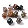 Natural Indian Agate Pendants G-B041-01P-01-1