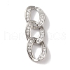 Rack Plating Brass & Cubic Zirconia Pendants KK-L216-065P-1
