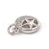Brass Micro Pave Cubic Zirconia Charms ZIRC-F132-61P-3