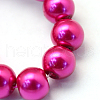 Baking Painted Pearlized Glass Pearl Round Bead Strands HY-Q003-10mm-17-3
