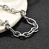 304 Stainless Steel Figaro Chains Bracelets for Men Women BJEW-R021-07P-3