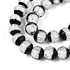 Luminous Handmade Lampwork Silver Foil Beads Strand FOIL-N029-03F-3