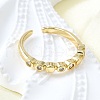 Brass Micro Pave Clear Cubic Zirconia Open Cuff Rings for Women RJEW-F179-05G-4