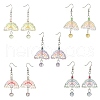 Acrylic Rainbow Dangle Earrings EJEW-JE05268-1