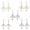 Acrylic Rainbow Dangle Earrings EJEW-JE05268-1