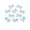 Electroplated Bowknot Resin Cabochons MRMJ-R128-16D-1