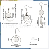 12 Pair 4 Style 304 Stainless Steel Earring Cabochon Settings EJEW-AB00032-2