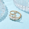 Mother's Day Jewellery Natural Pearl Beaded Open Cuff Rings RJEW-TA00110-02-2