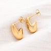 Ion Plating(IP) 304 Stainless Steel Twist Teardrop Stud Earrings for Women EJEW-K244-11G-3