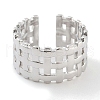 Non-Tarnish 304 Stainless Steel Net Open Cuff Rings RJEW-K273-02P-2