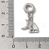 Rack Plating Alloy Rhinestone European Dangle Charms PALLOY-S189-13P-3