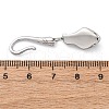 Brass S-Hook Clasps KK-U059-27P-01-3