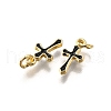 Brass Enamel Charms KK-C106-04G-3