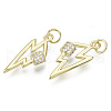 Brass Micro Pave Cubic Zirconia Pendants ZIRC-S061-190G-NF-2