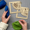 Wooden Square Frame Crochet Ruler DIY-WH0537-001-5
