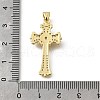 Brass Micro Pave Cubic Zirconia Pendants KK-Q066-38G-3