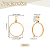 Unicraftale 10Pcs Stainless Steel Open Back Bezel Pendant Cabochon Settings STAS-UN0061-36A-4