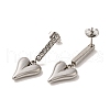 Stainless Steel Inlay Rhinestone Stud Earrings for Women EJEW-M024-06C-P-2