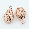Brass Hollow Pendants KK-D249-03RG-1
